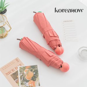 복숭아 모티브 접이식 우산
