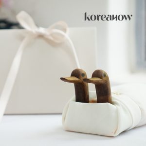 목각 기러기 한국 전통 소품